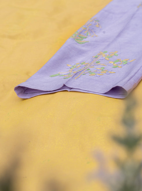 Bayan Hand-Embroidered Lavender Pant